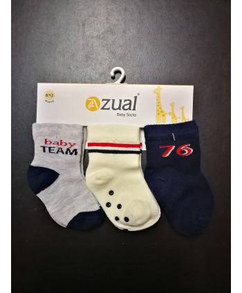 Zual бебешки чорапи 3 чифта 6/12 2826